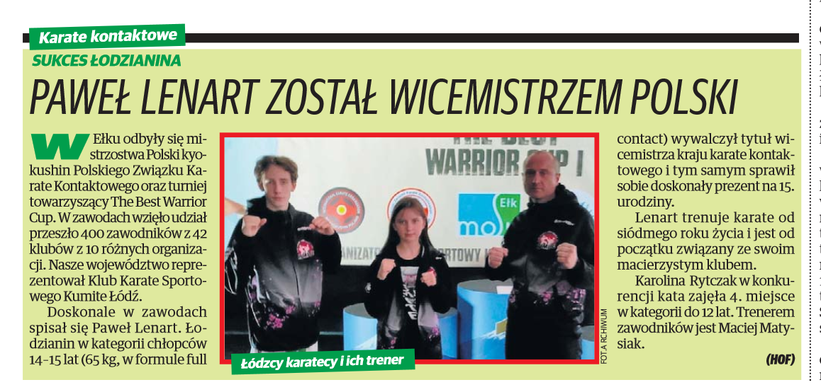 O naszych sukcesach piszą gazety; Łódź; 09.05.2022